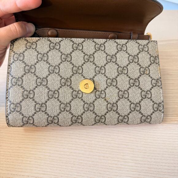 Gucci GG Supreme Monogram Azalea Calfskin Web Mini Horsebit 1955 Chain - Picture 9 of 13